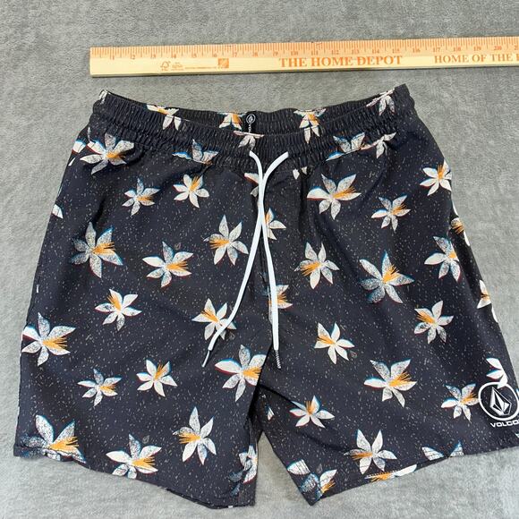 Volcom Boardshorts Tropical Floral Print Size Men’s Large Unlined Drawstring - Picture 5 of 7